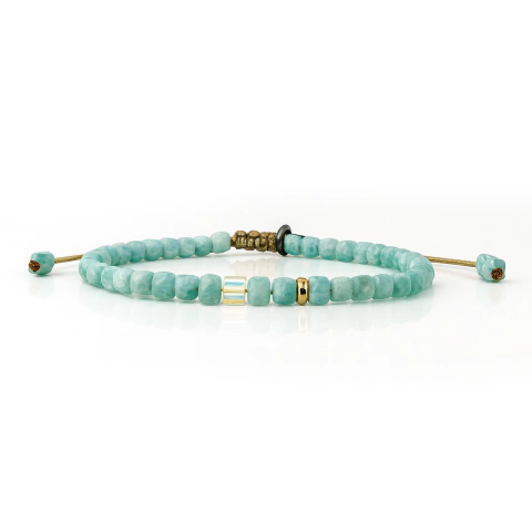 PULSERA MIRAGE AMAZONITA RUSA 18K - comprar online