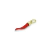 DIJE CUERNO CORAL ROJO Y ORO 18K en internet