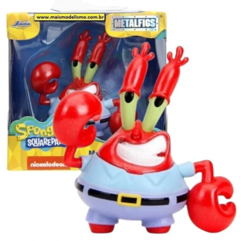 Boneco Mr. Krabs (Sr. Siriguejo) 2,5" Metalfigs - SpongeBob SquarePants - Jada Toys