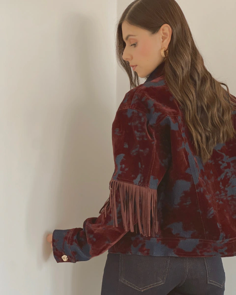 Chaqueta con flecos y botones dorados P.110 - primia