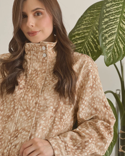Imagen de Chaqueta BAMBI LUCCE con estampado y cuello alto