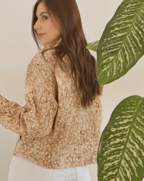 Chaqueta BAMBI LUCCE con estampado y cuello alto - tienda online