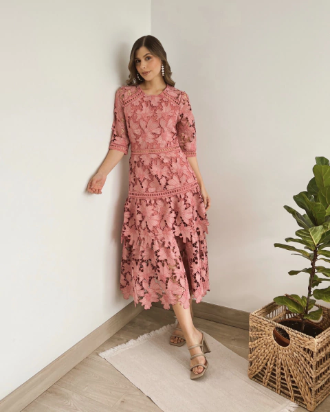 Vestido MACADAMIA ROSA - comprar online