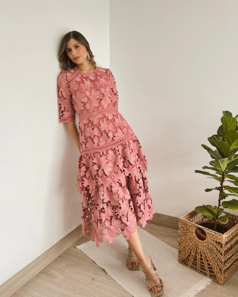 Vestido MACADAMIA ROSA - comprar online