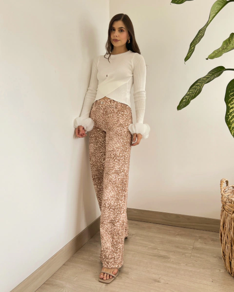 Jean BAMBI Estampado Animal Print - tienda online