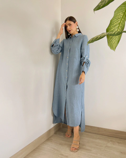 Vestido STELLA AZUL CLARO - tienda online