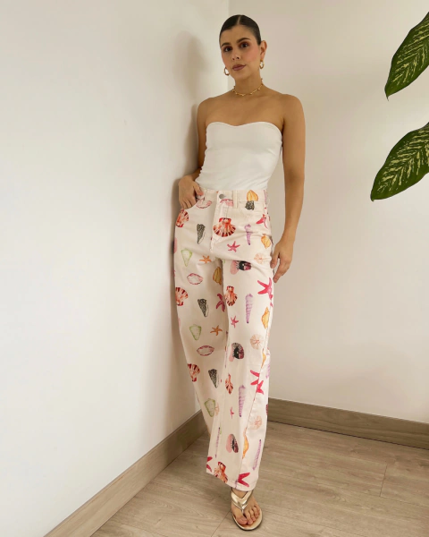 Pantalón P.090 Straight Leg Estampado en internet