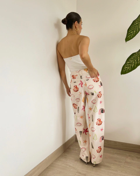 Pantalón P.090 Straight Leg Estampado - comprar online