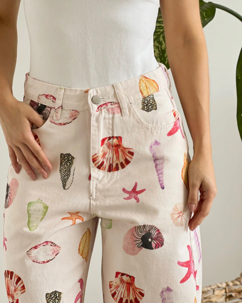 Pantalón P.090 Straight Leg Estampado - tienda online