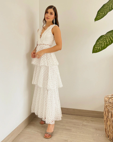 Vestido Largo Blanco T.143