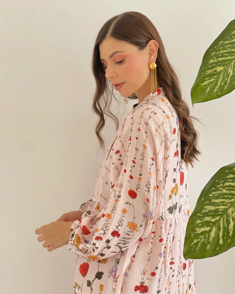 Vestido T.195 ROSA floral - primia 
