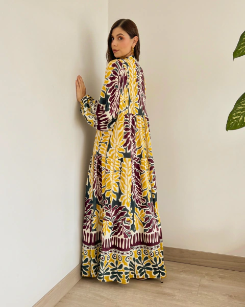 Vestido Largo Estampado T.196 - tienda online