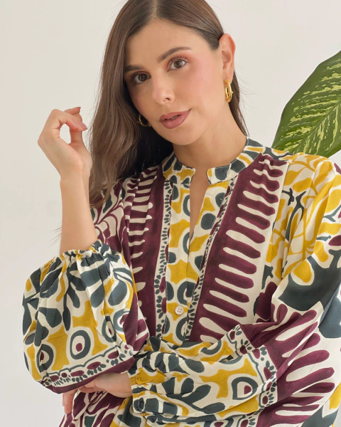 Imagen de Vestido Largo Estampado T.196