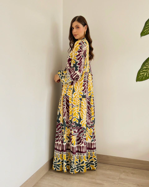 Vestido Largo Estampado T.196 - comprar online