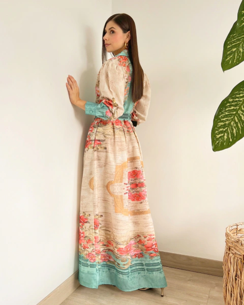 Vestido T.210 estampado floral – vista posterior