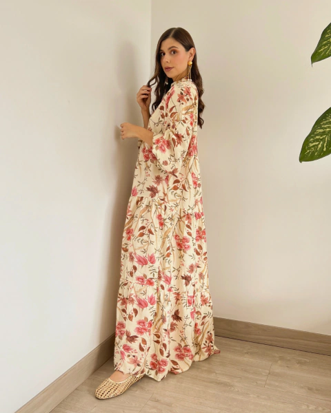 Vestido T.195 CREMA floral