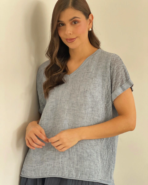 Blusa 7222 Azul - tienda online