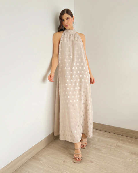Vestido T.184 BEIGE - tienda online