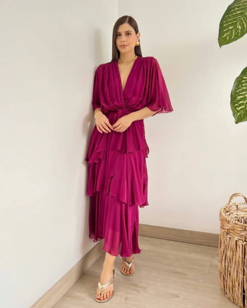Vestido ROMINA MAGENTA - comprar online