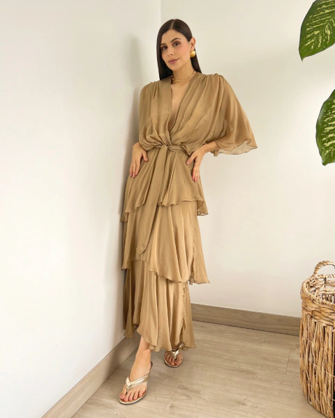 Vestido ROMINA CAMEL