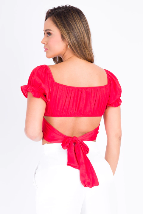 Crop top BRENDA ROJO - comprar online