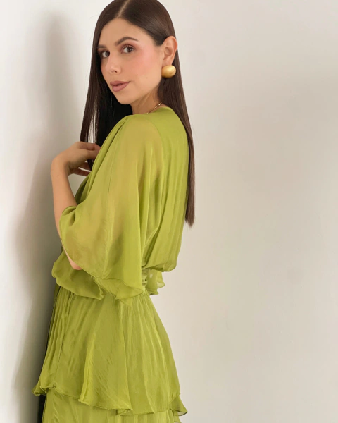 Imagen de Vestido ROMINA PISTACHO