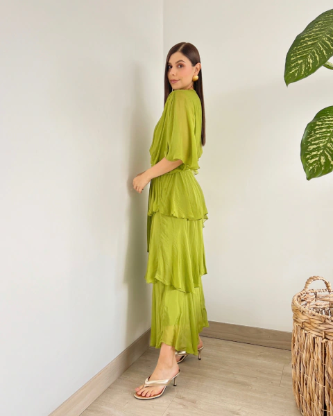 Vestido ROMINA PISTACHO - comprar online