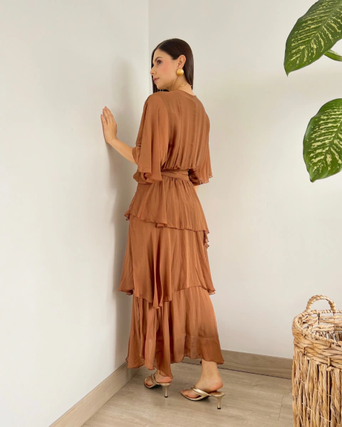 Vestido ROMINA CARAMELO - tienda online