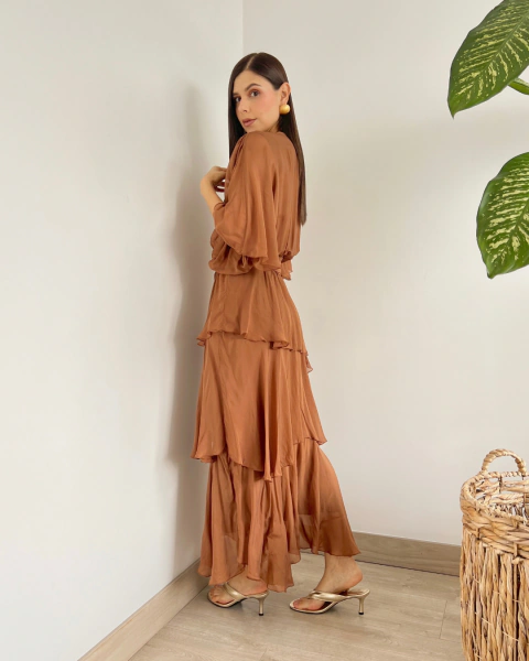 Imagen de Vestido ROMINA CARAMELO