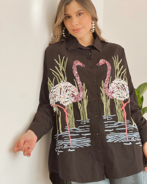 Camisa V.287 NEGRO - tienda online