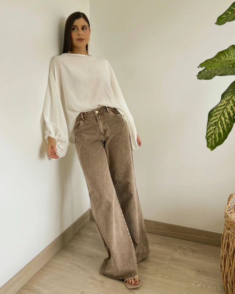 Blusa P.077 BLANCO - tienda online