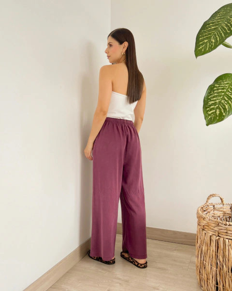Pantalón T.169 Vino Pierna Ancha - primia 