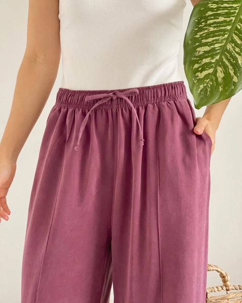 Pantalón T.169 Vino Pierna Ancha - tienda online