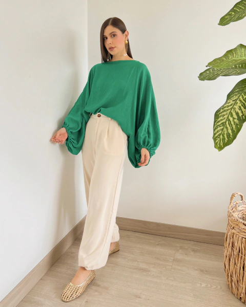 Blusa P.077 VERDE - tienda online