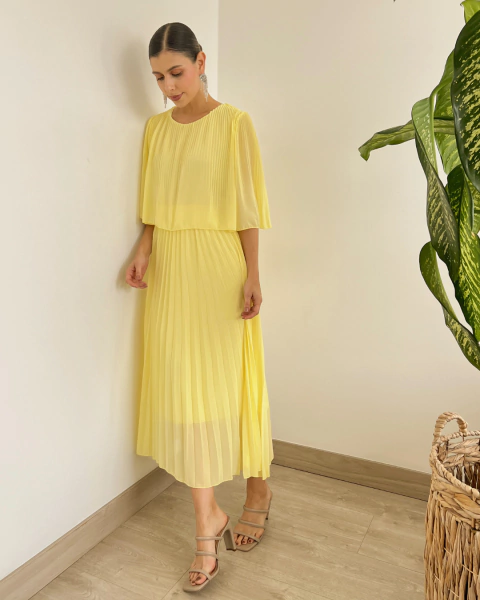 Vestido P.035 AMARILLO - tienda online