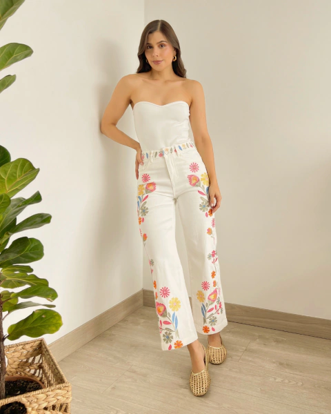 Imagen de Jean ANGELICA Bordado Floral