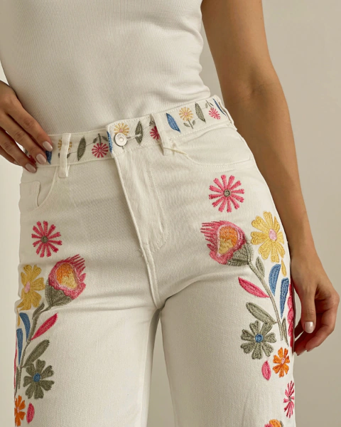 Jean ANGELICA Bordado Floral - primia 