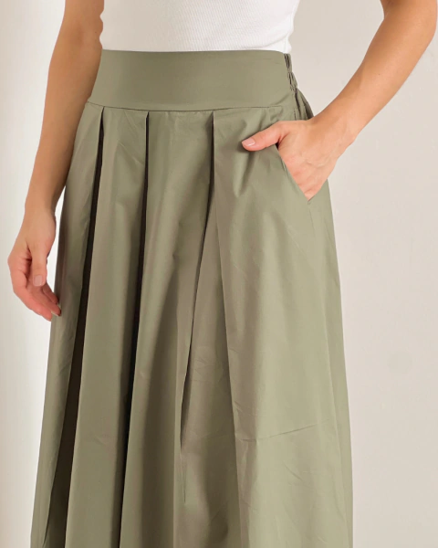FALDA P.093 VERDE OLIVA - comprar online
