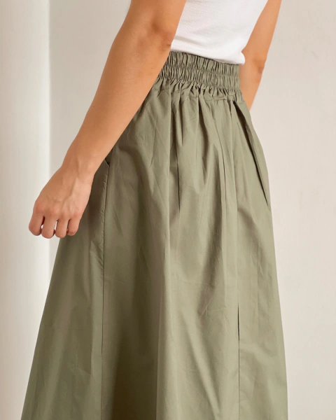 FALDA P.093 VERDE OLIVA - tienda online