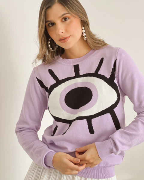 Imagen de Buzo OJOS LAVANDA