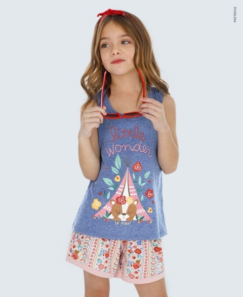 Pijama Nena Verano Azul So Little So Pink