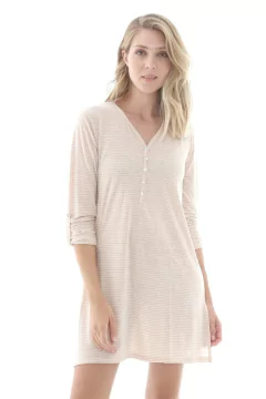 Remerón Camisero Rayado Beige Wassarette