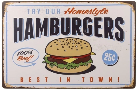 Chapas Vintage Hamburgers.
