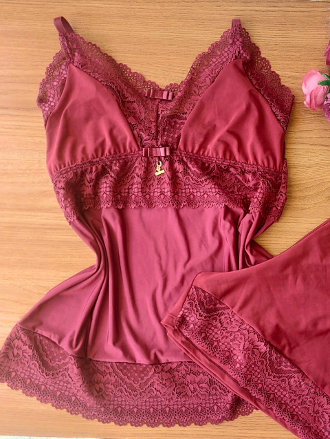 BABY DOLL LAÇOS NOS BOLSOS - Itana | Lingerie Para todas elas!