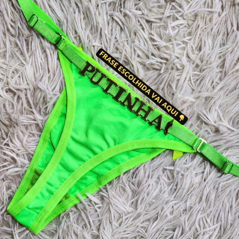 CALCINHA FIO TANGA SENSUAL FRASES E NOMES PERSONALIZADOS REGULAGEM ESTILOSA DIVERTIDA ENVIO IMEDIATO