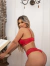 CONJUNTO LUXO BASE TRANSPARENTE - VERMELHO - comprar online