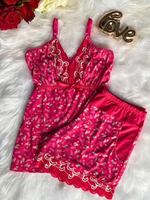 BABY DOLL SHORTINHO COM BOLSO - Itana | Lingerie Para todas elas!