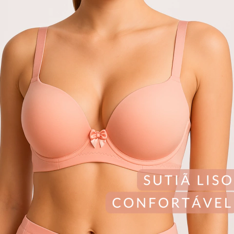 Sutiã Reforçado com Bojo Liso Microfibra | Itana Lingerie - loja online