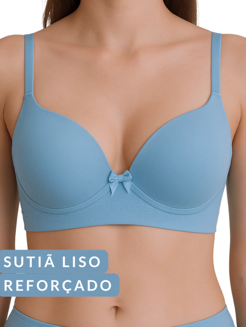 Sutiã Reforçado com Bojo Liso Microfibra | Itana Lingerie - comprar online