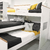 Cama alta con nido Nórdica Pekin Claudia Muebles